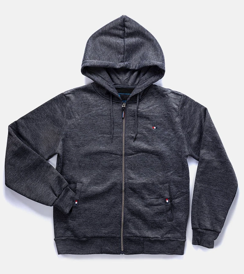 Sötétszürke férfi kapucnis pulóver Guerin