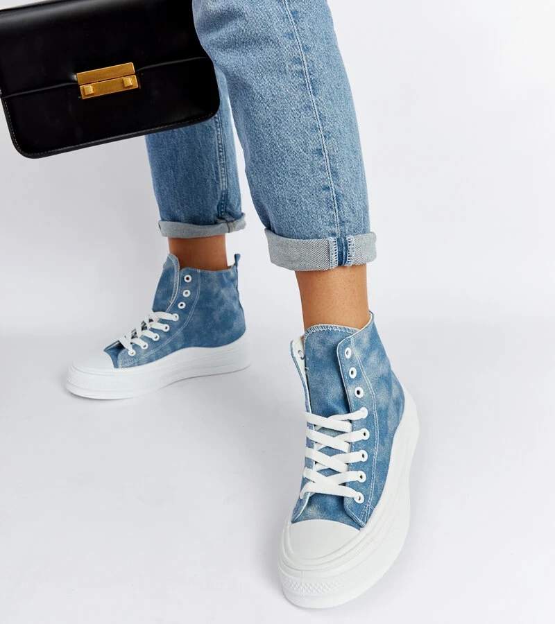 Vicente platformos kék tornacipő