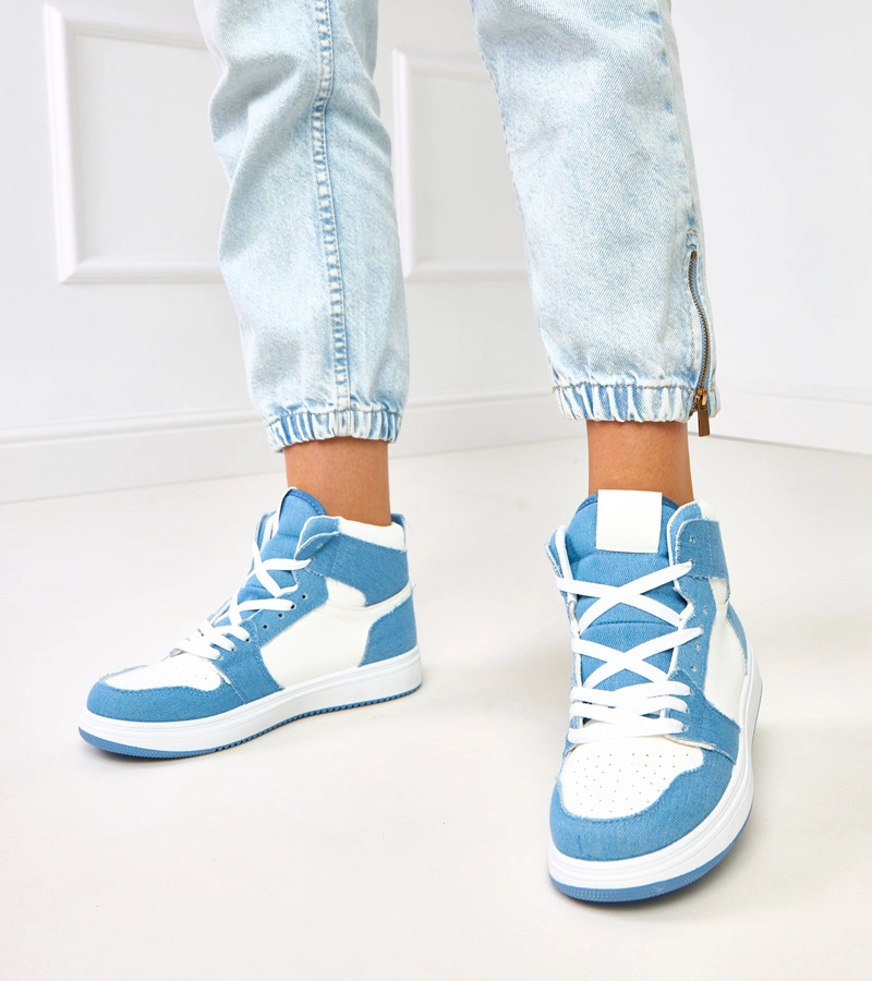 Magas szárú tornacipők farmer mintával Kasna