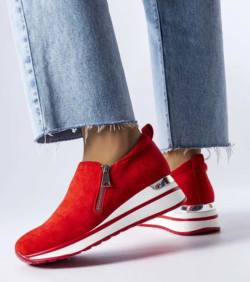 Piros platformos tornacipő Létourneau