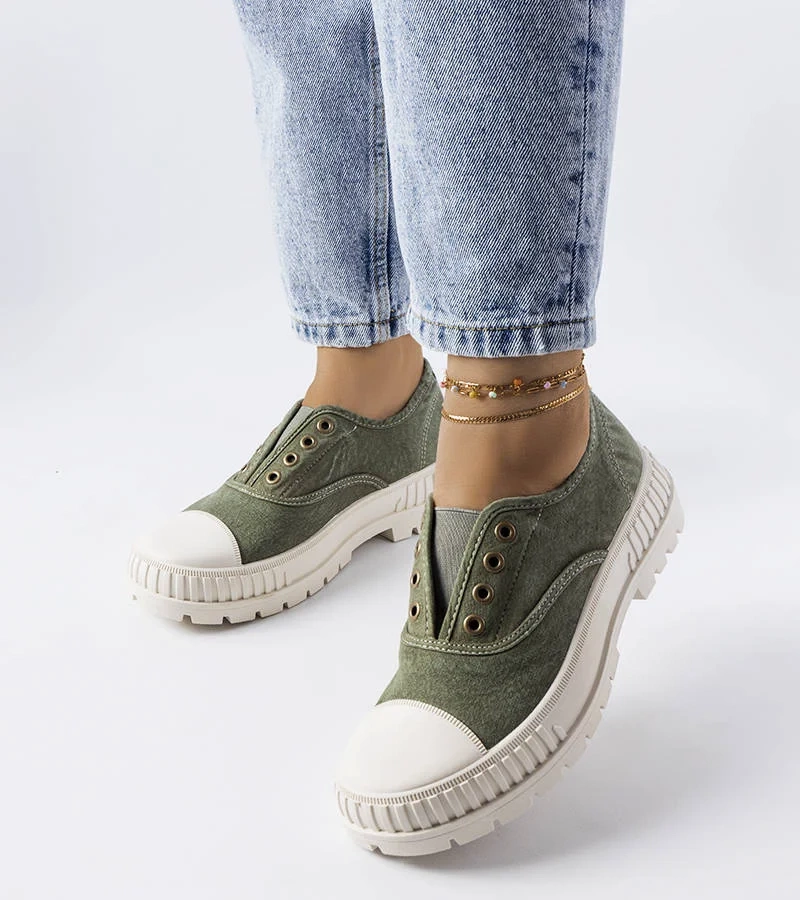 Sötétzöld gumicipők Walton