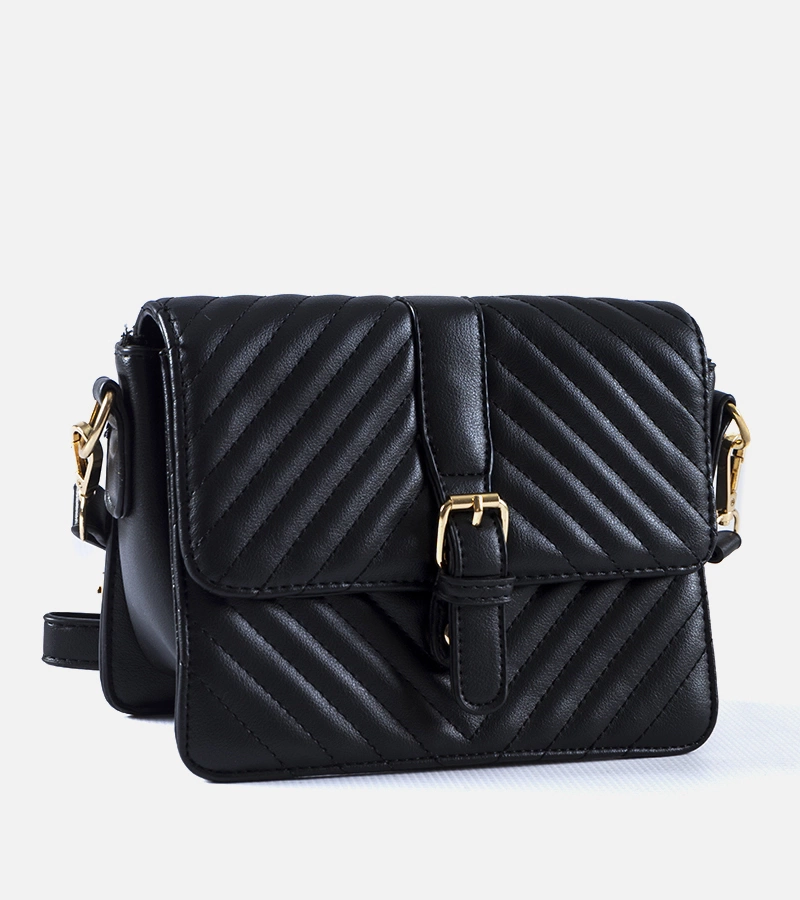 Virgilio fekete steppelt válltáska