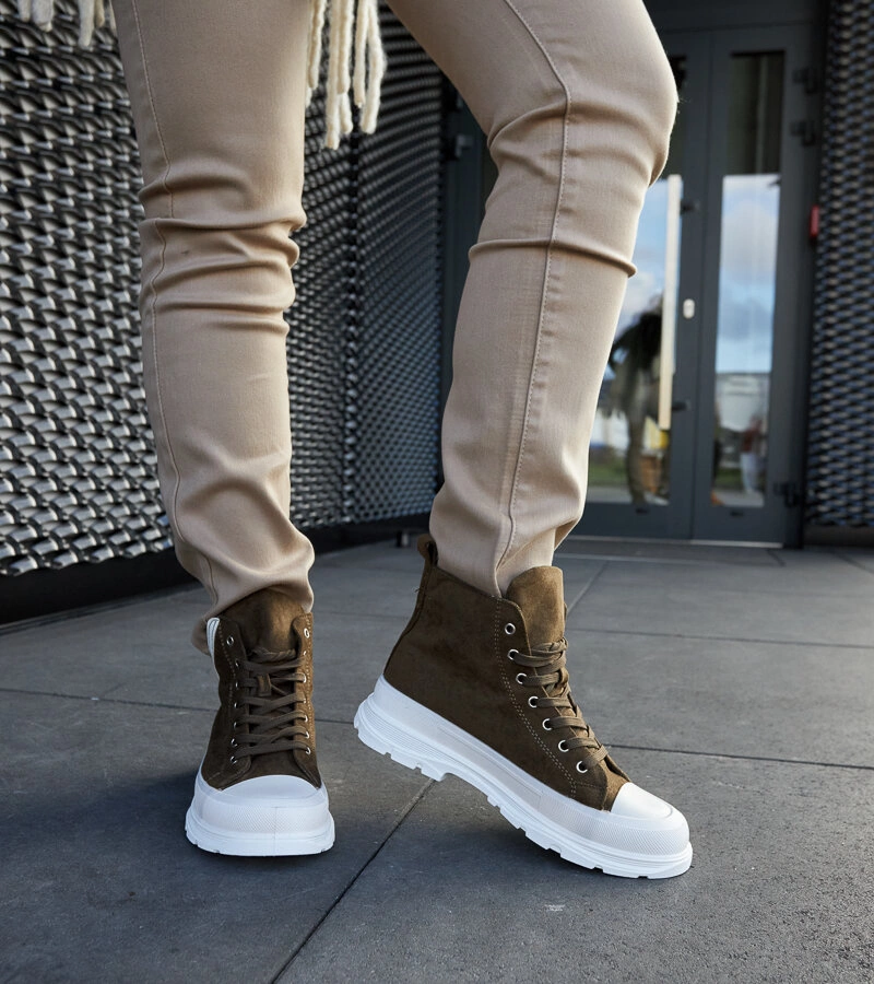 Zöld magas talpú platformos tornacipők Jose