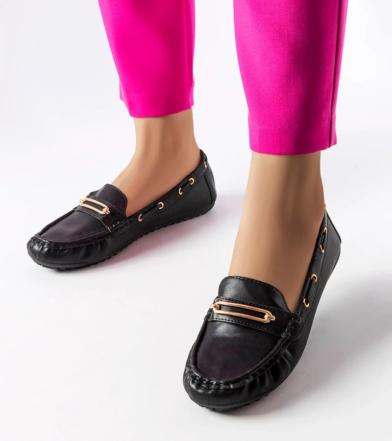 Fekete díszített Seattle alkalmi cipők