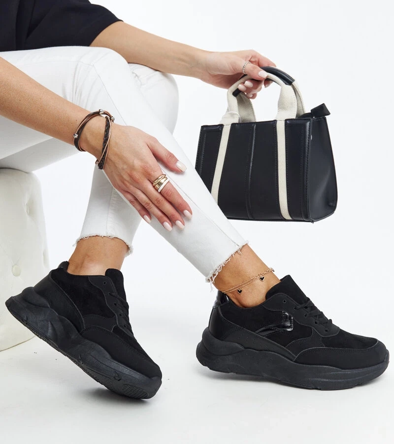 Nereida platformos fekete tornacipők