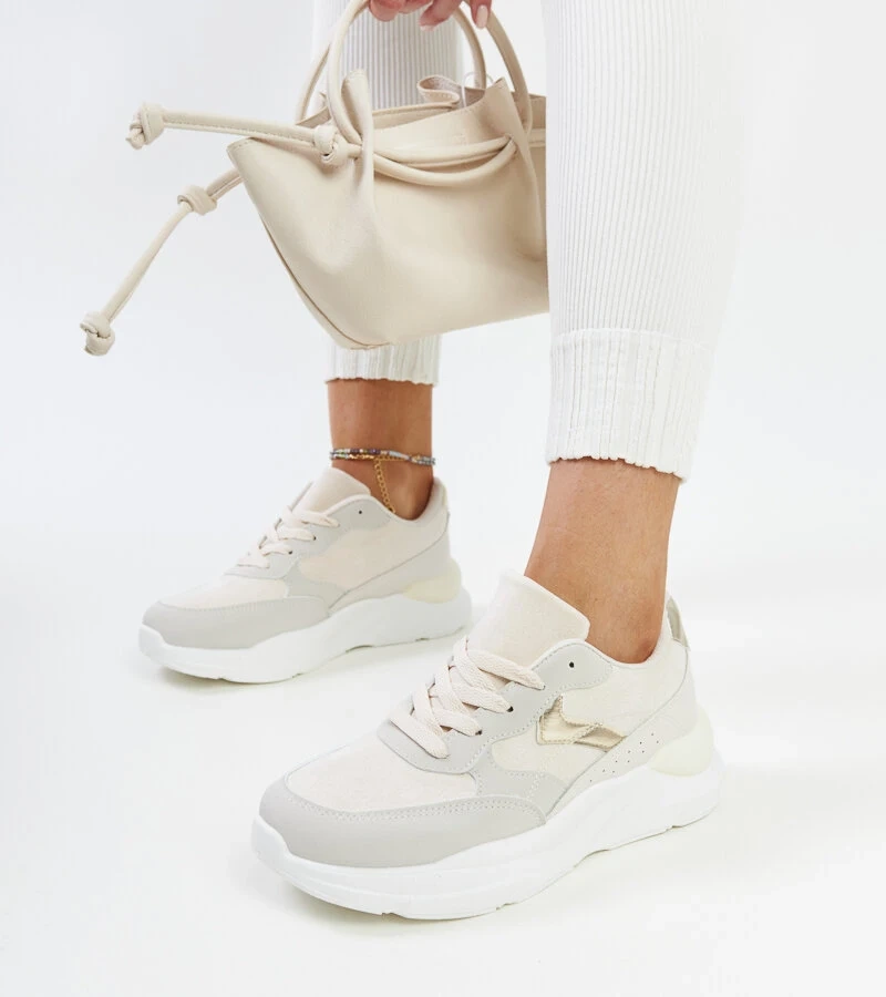 Nereida bézs platformos tornacipő