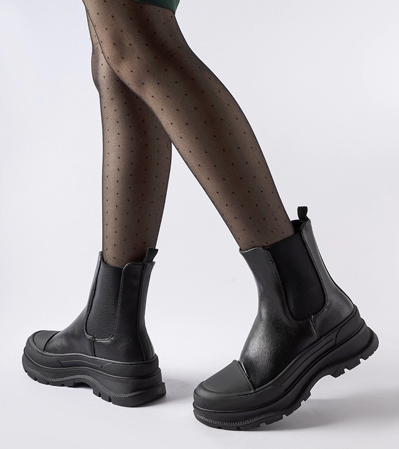 Fekete sporttalpú Ermanno bokacsizma