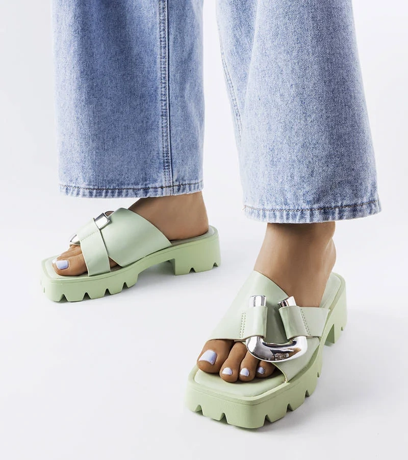 Zöld traktor talpú papucsok Carceri