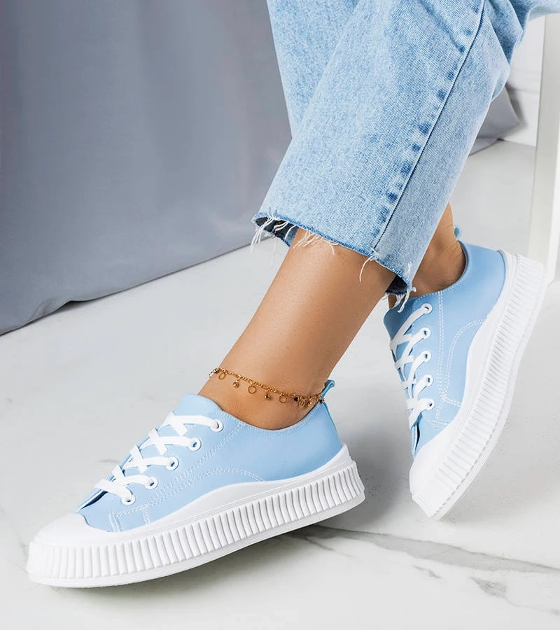 Parmentier kék platformos tornacipők