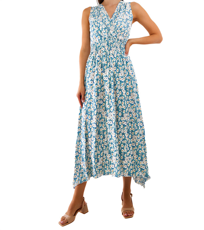 Kék virágos Alpicella ruha