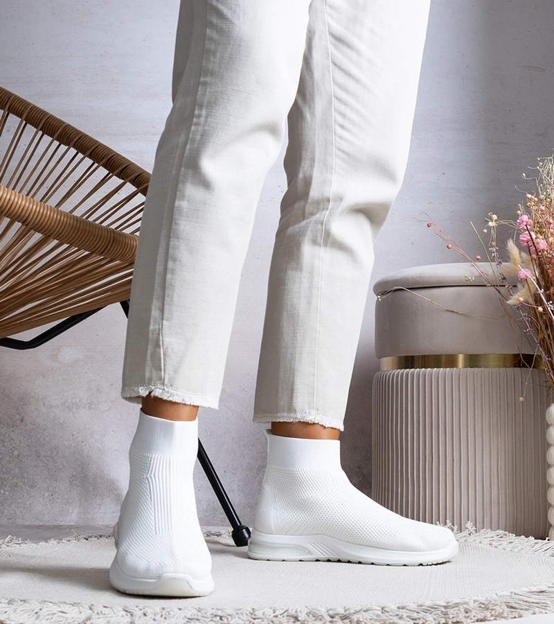 Fehér bokacsizma Salgado