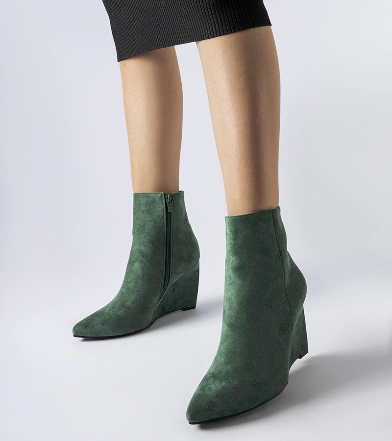 Aprutino zöld hegyes talpú bokacsizma