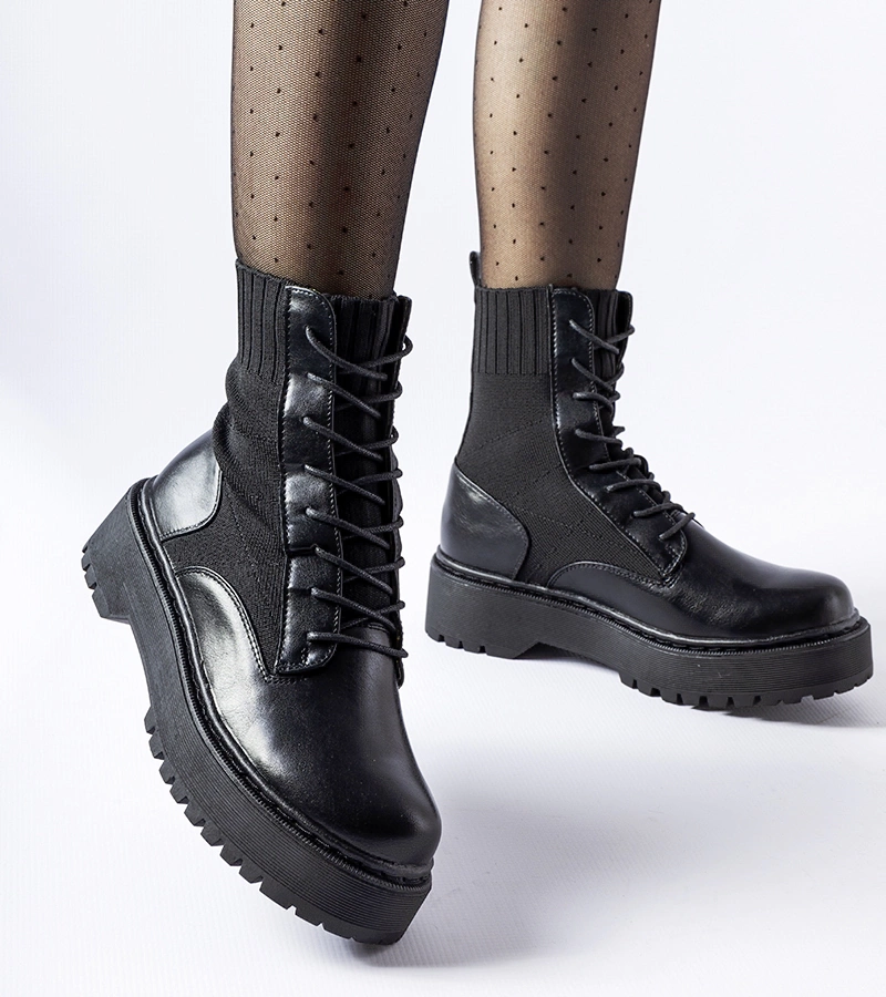 Fekete csúszásmentes zoknis munkavédelmi cipők Sebastiano