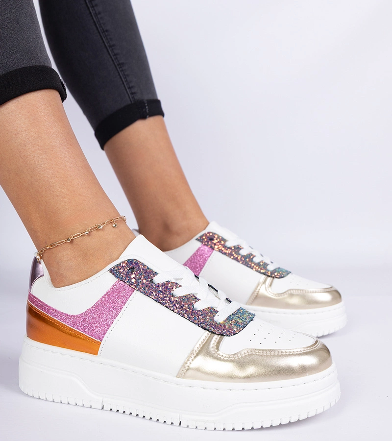 Többszínű vastag talpú női sneaker Dolla