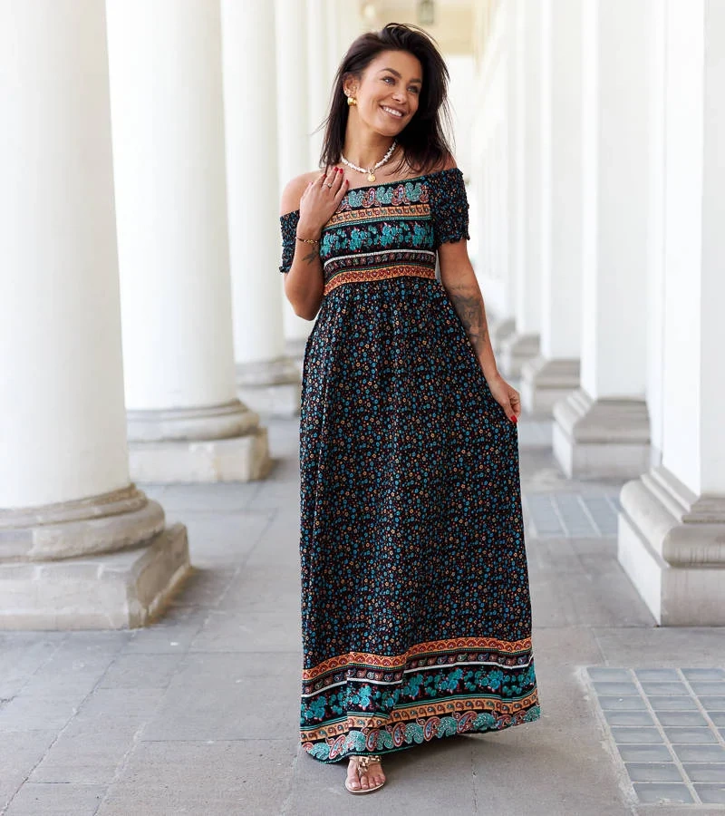 Fekete mintás Iadanza ruha