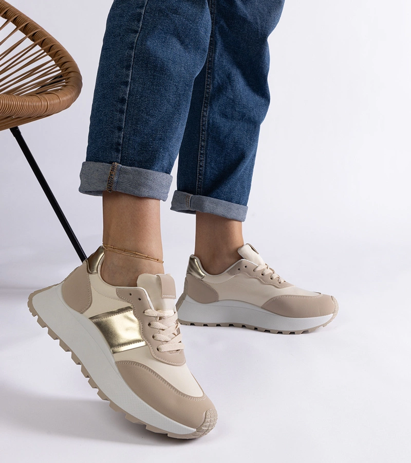 Cremorna bézs platformos tornacipő