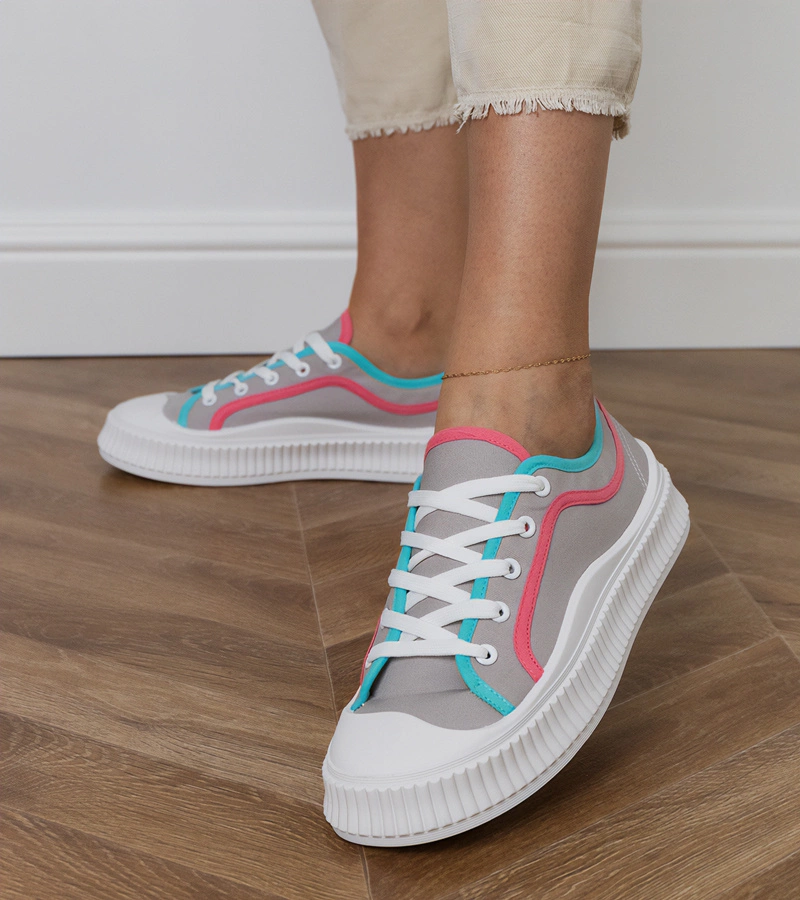 Salis női szürke platform tornacipő