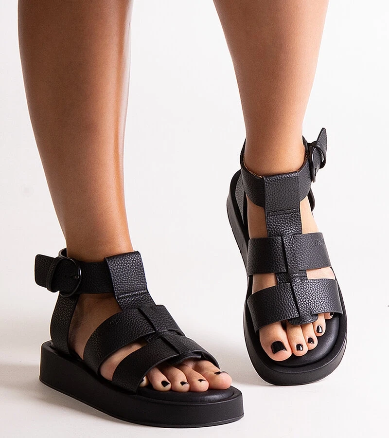 Big Star NN274071 platformos fekete szandál