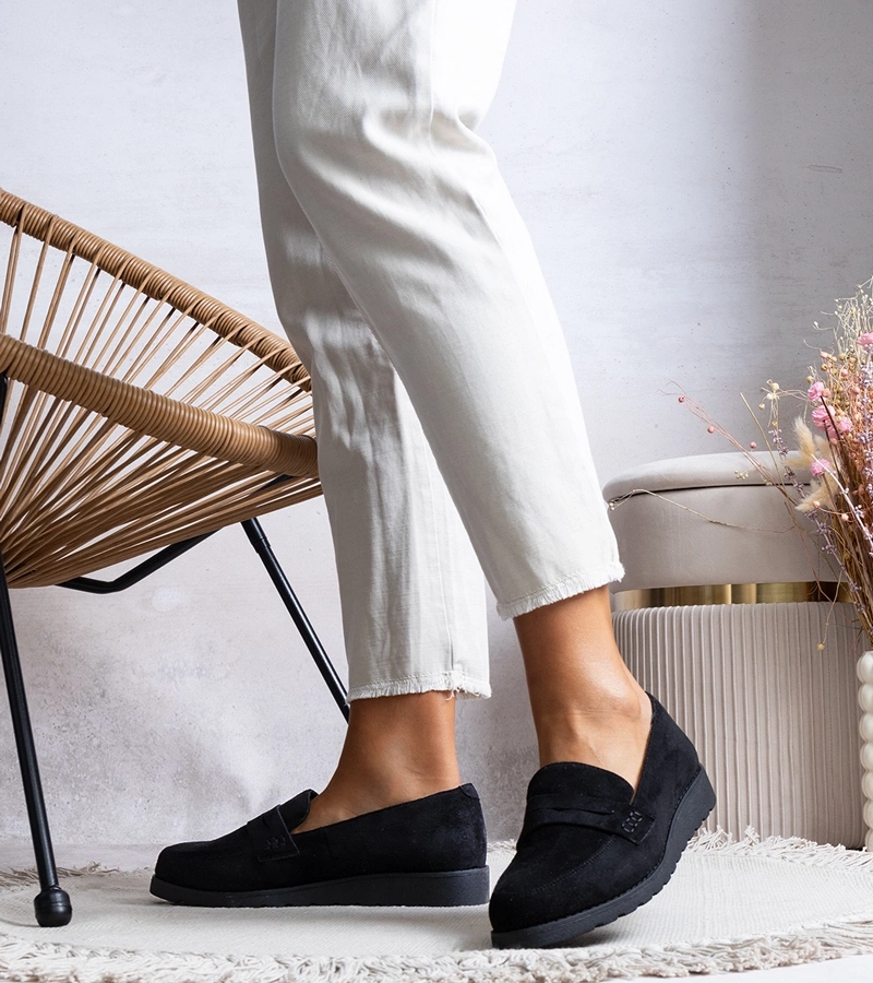 Fekete félcipő Haydon