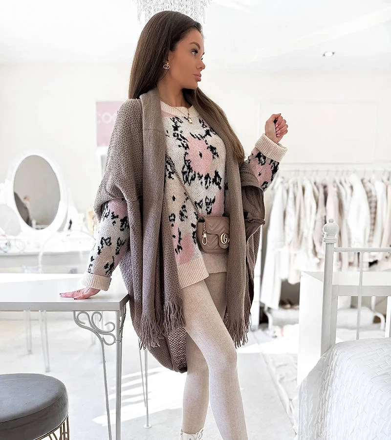 Barna fringes Noah takaró