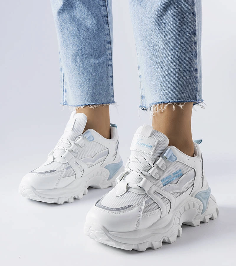 Kék neon betétes sneakers Opal