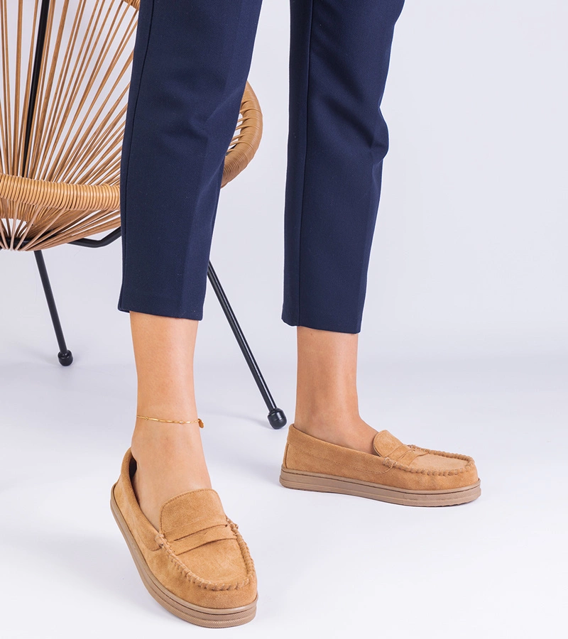 Sevilia női barna ökobőr mokaszin