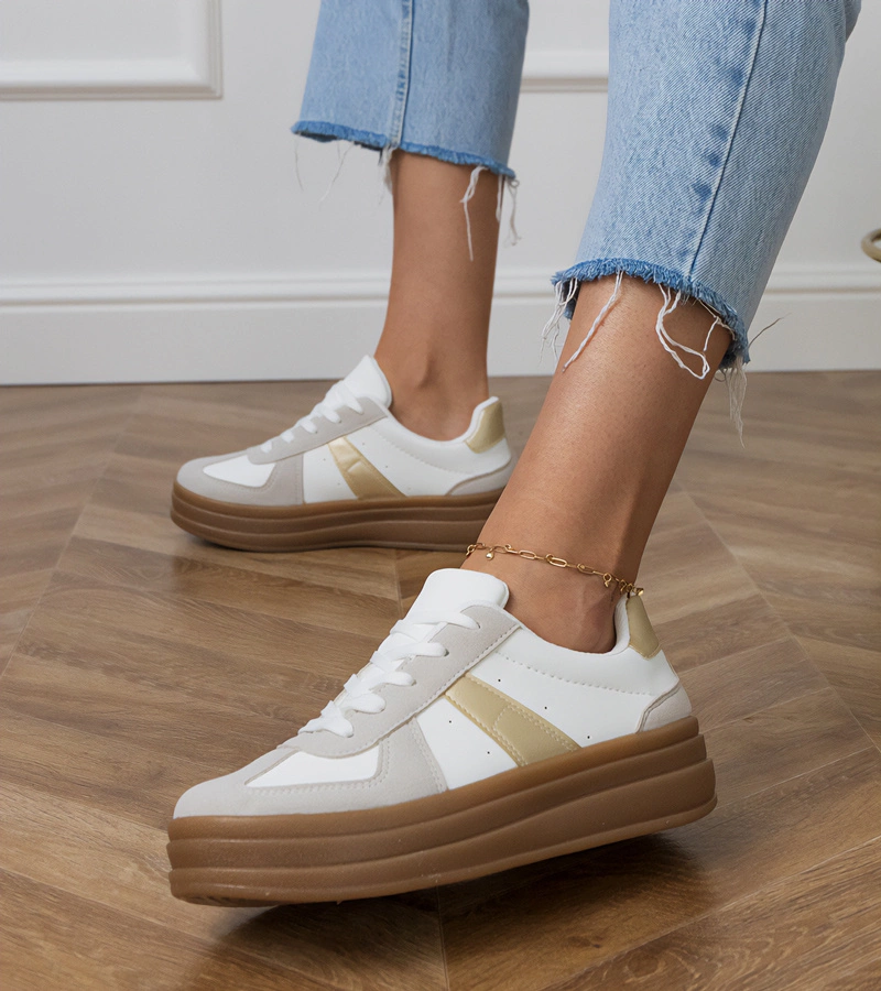 Serila női fehér platformos tornacipő