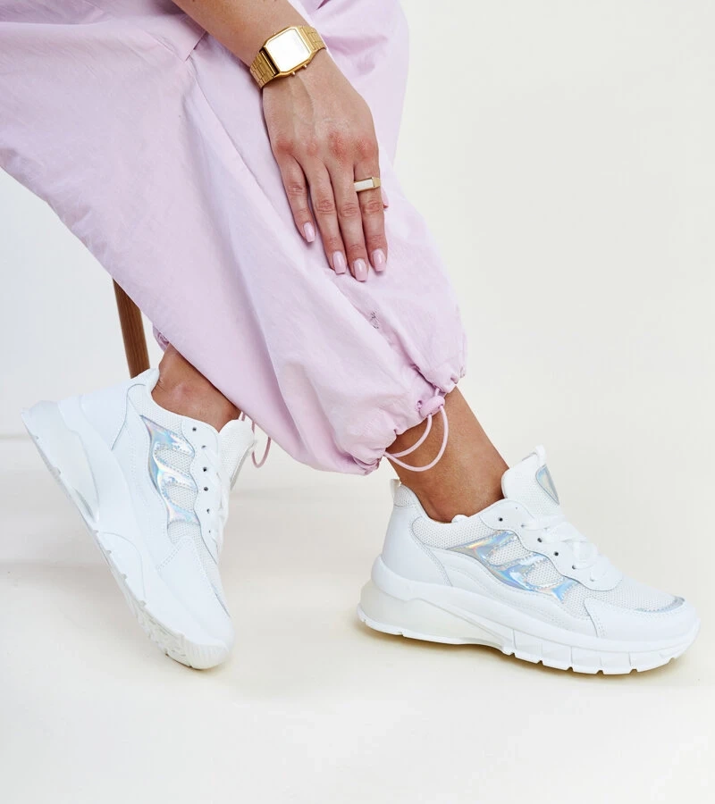 Vastag talpú Matea fehér tornacipők