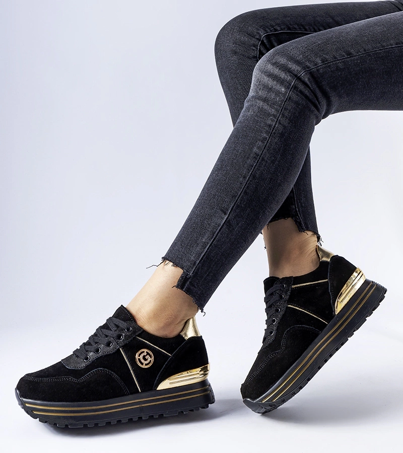 Fekete-arany platformos tornacipők Elliott