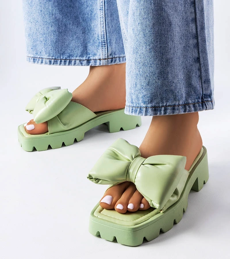 Zöld traktor talpú papucsok Bossé