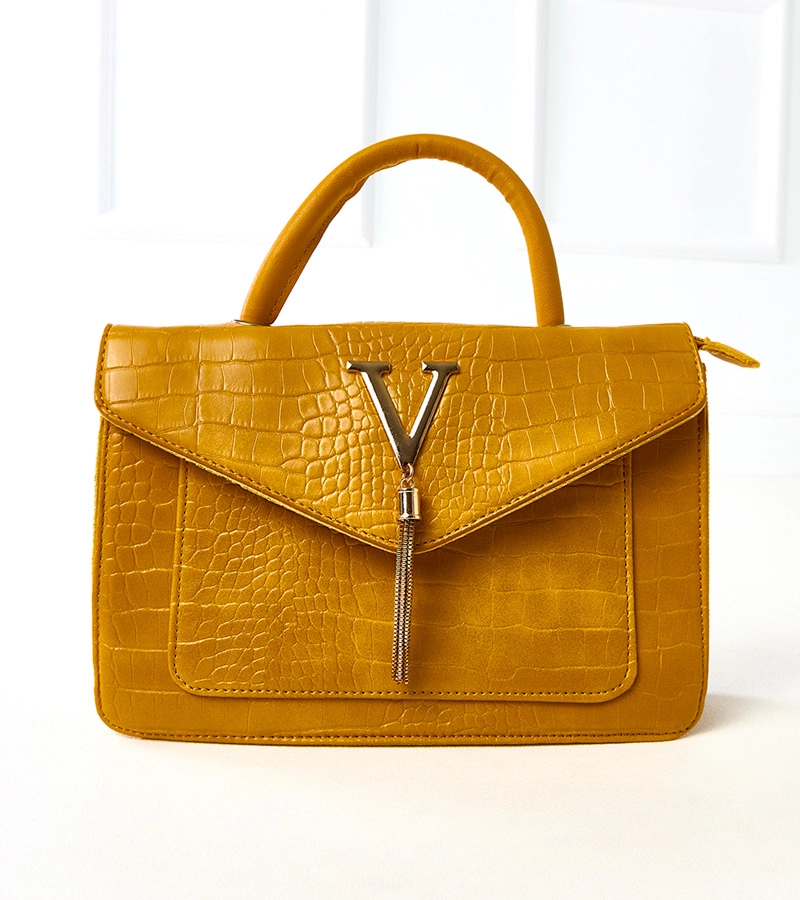 Krokodilbőr mintás Barsa válltáska