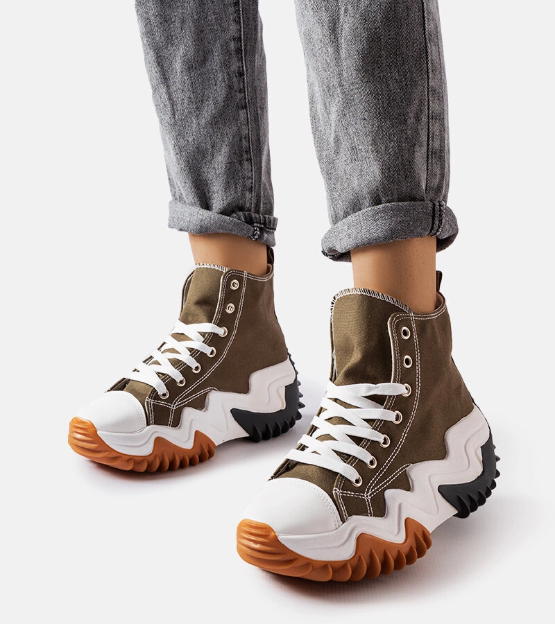 Zöld vastag talpú Toro tornacipők