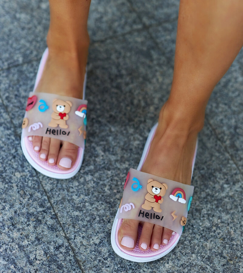 Rózsaszín Diaspa papucs gumi felsőrésszel