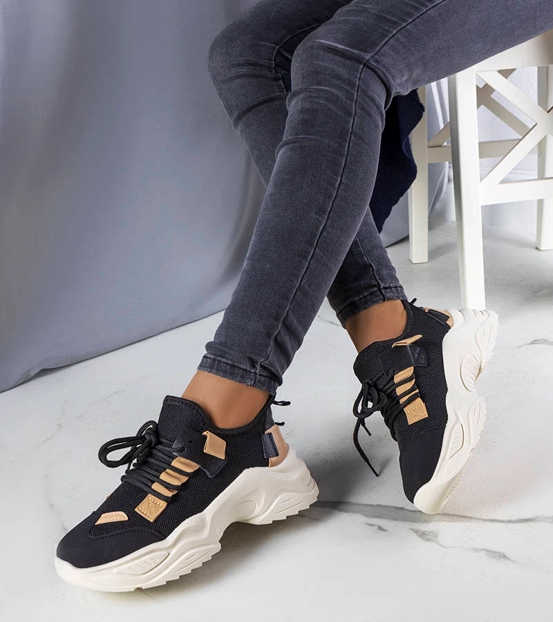 Fekete sportos Sheryl tornacipők