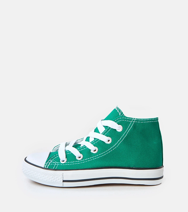 Zöld gyerek magas szárú tornacipő Frenis