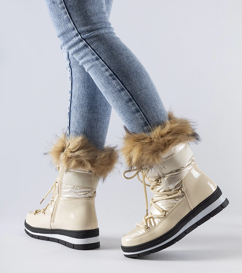 Bow bundás bézs hótaposók