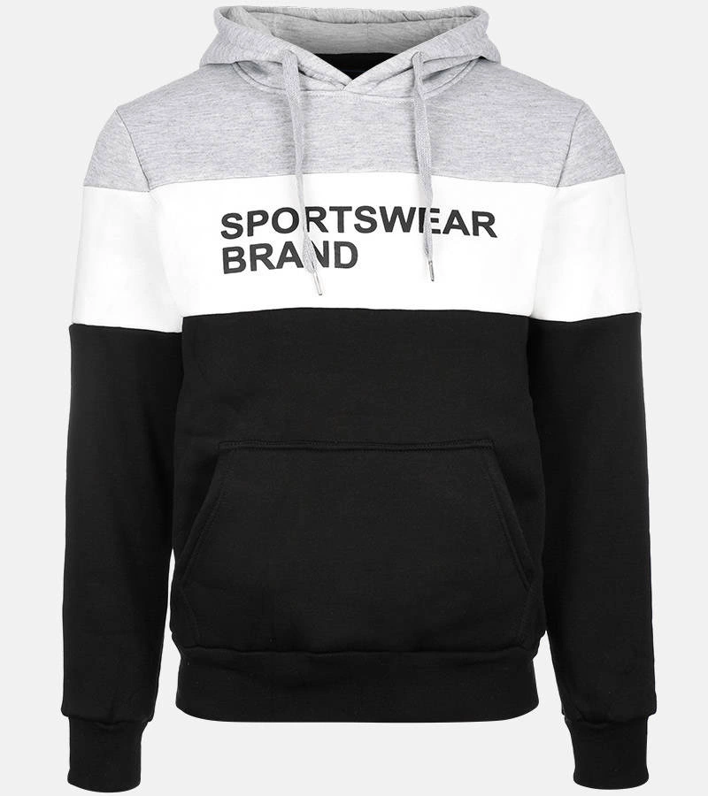 Fekete férfi kapucnis pulóver