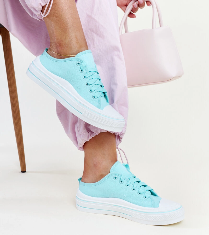 Fiori menta platformos tornacipő