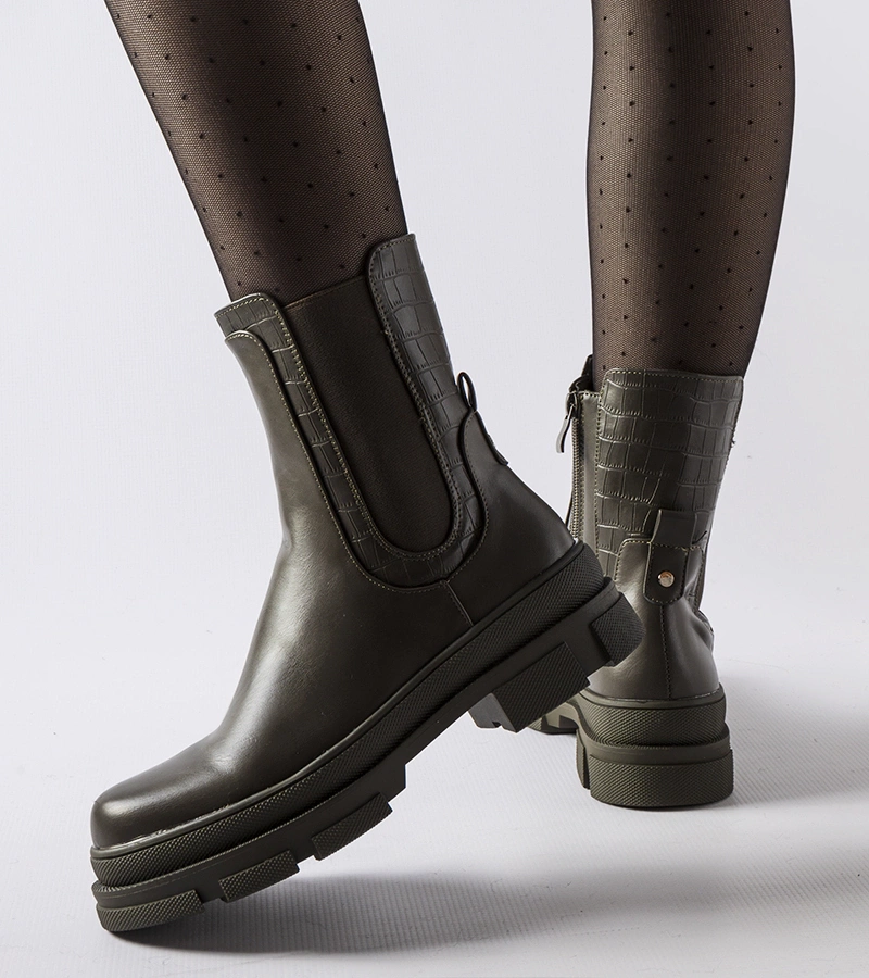 Zöld trekking cipők masszív talppal Torina