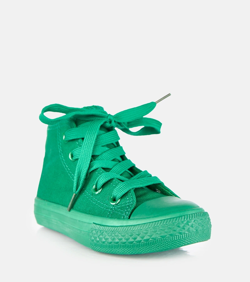Zöld gyerek magasszárú tornacipő Laly