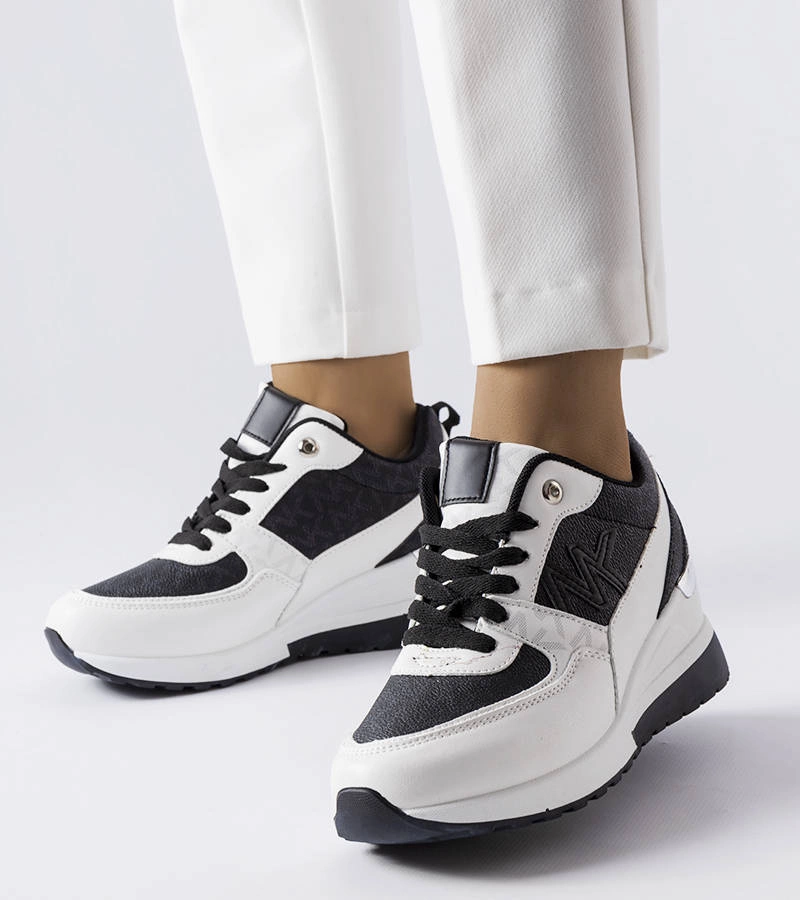 Fekete-fehér tornacipő Gaetane talppal