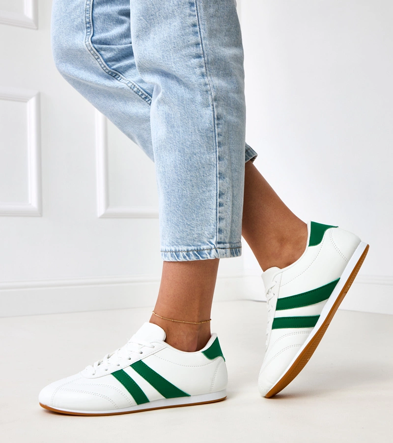 Mydland zöld betétes fehér tornacipő