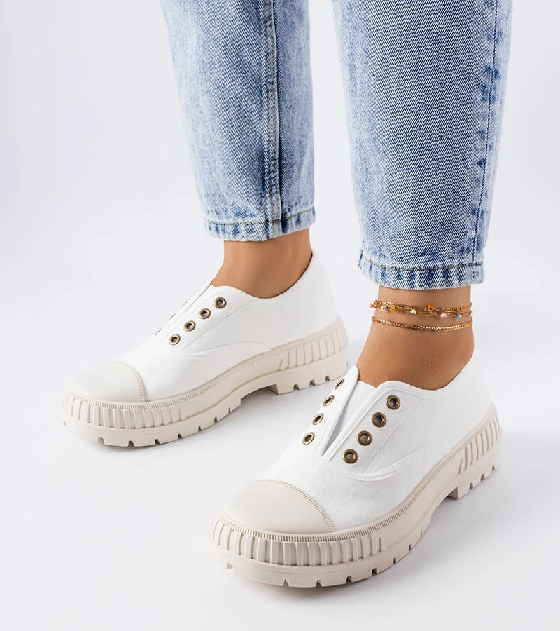 Fehér gumicipők Walton