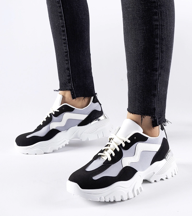 Fekete-szürke masszív Gironic sneakerek