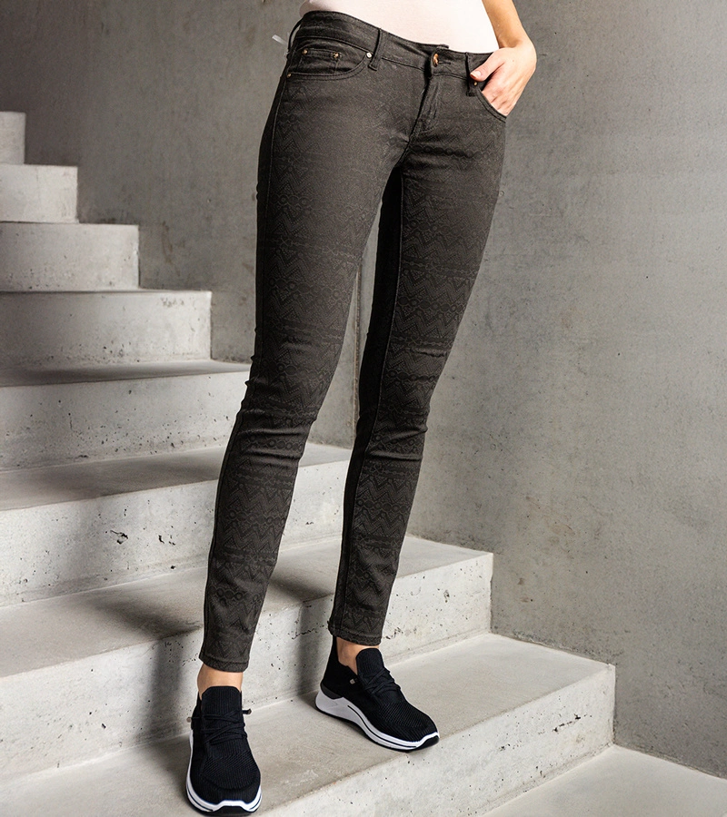 Miramona alacsony derékmagasságú grafit színű nadrág