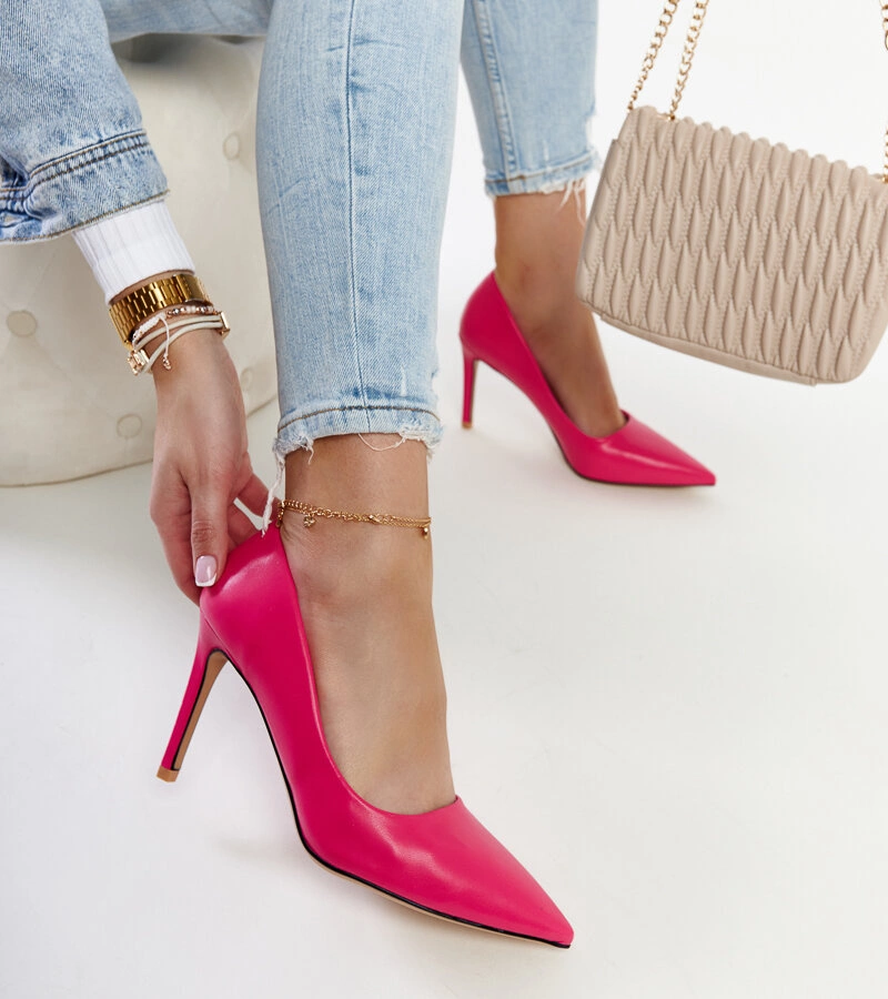 Yassira klasszikus sötét rózsaszínű magassarkúi