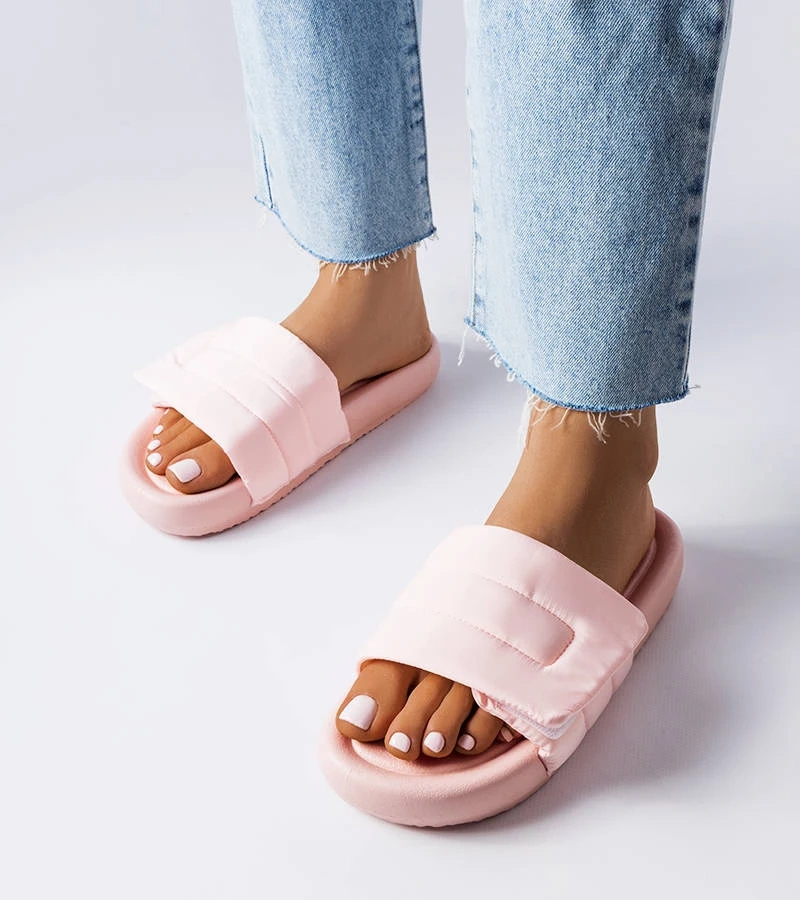 Rózsaszín tépőzáras papucs Aleron