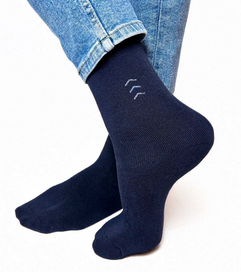 Fekete-fehér meleg Sella zokni