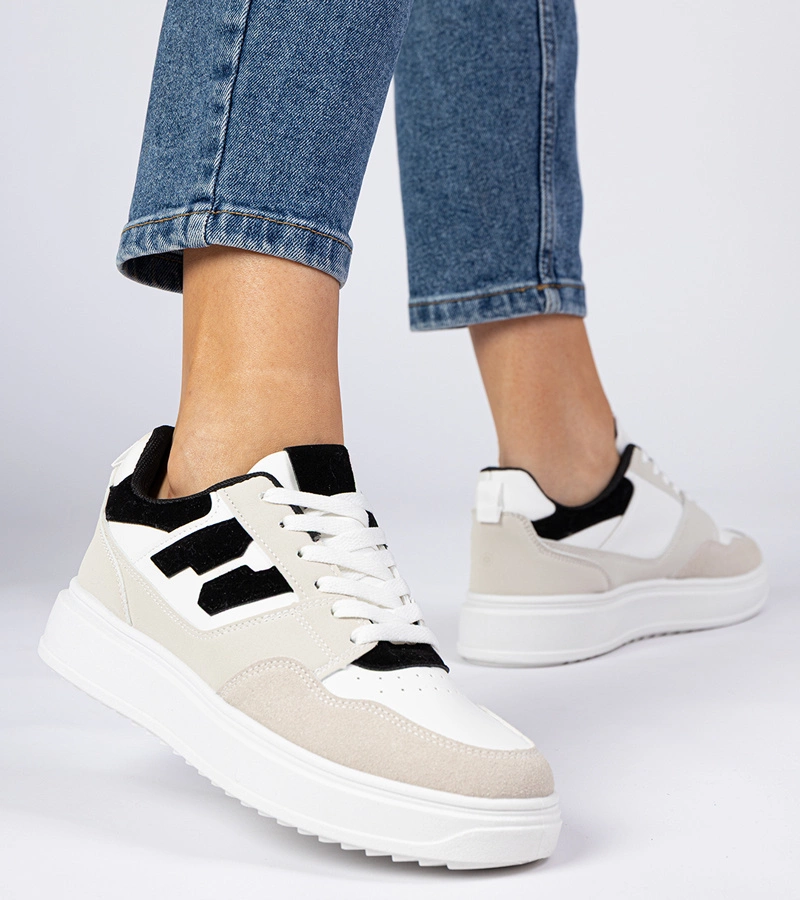 Fekete-fehér női tornacipő Lavria