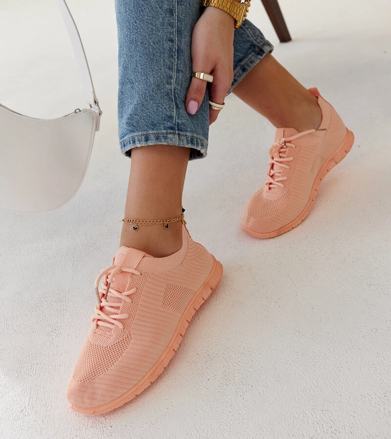 Erminio rózsaszín anyagból készült tornacipők